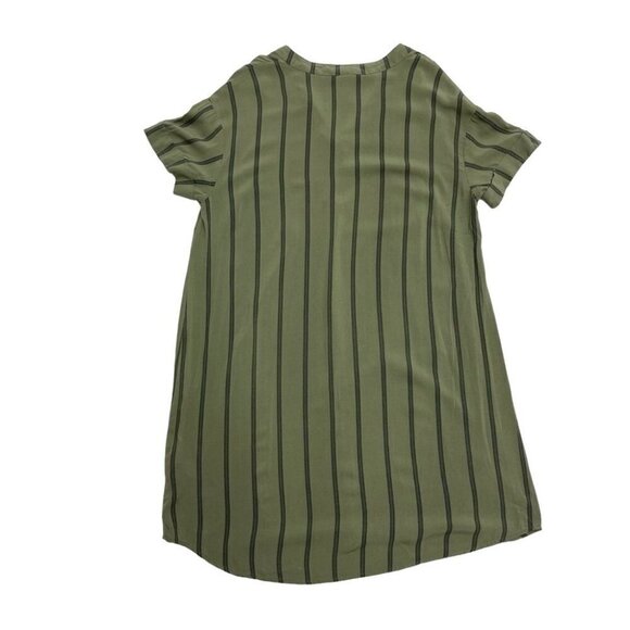 H&M Tunic beach shirt striped dress green olive size 4 woman’s - Picture 10 of 12
